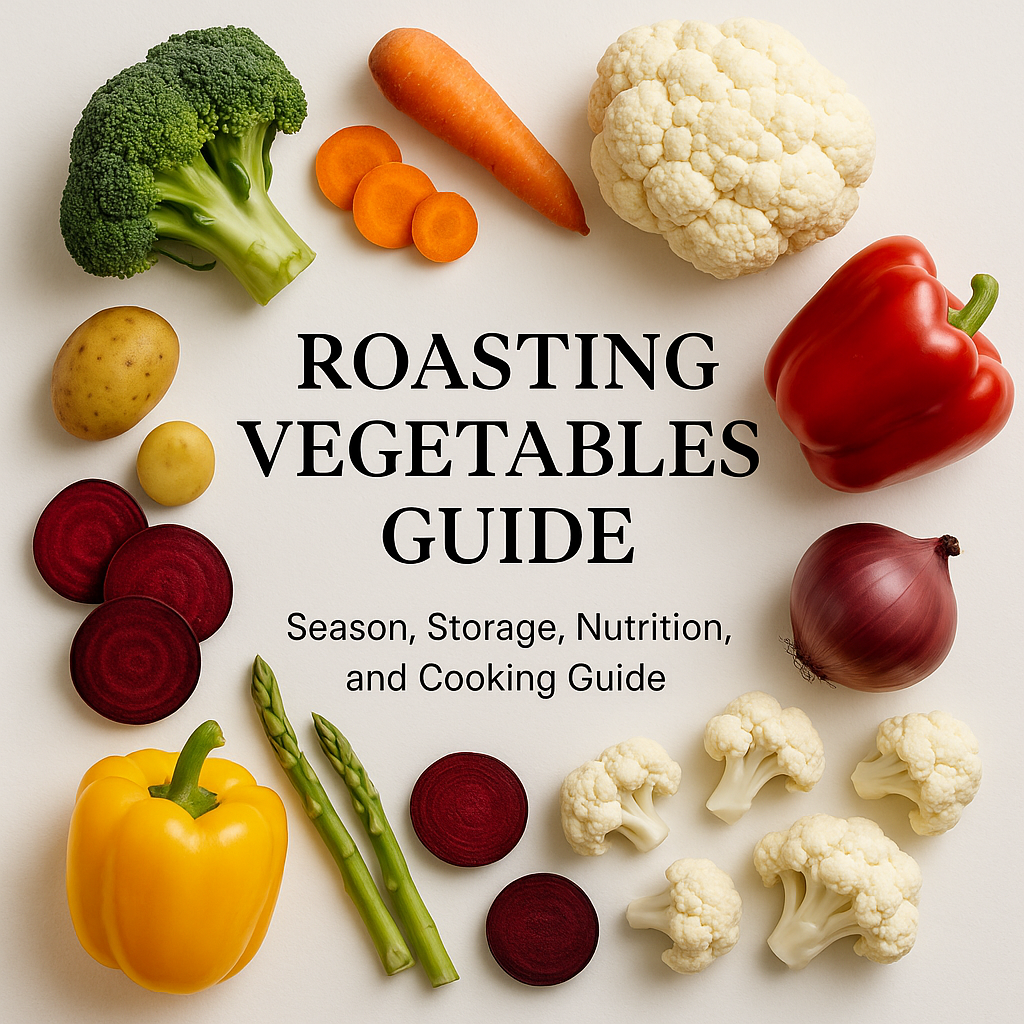 Roasting Vegetables Guide: Season, Storage, Nutrition, and Cooking Guide