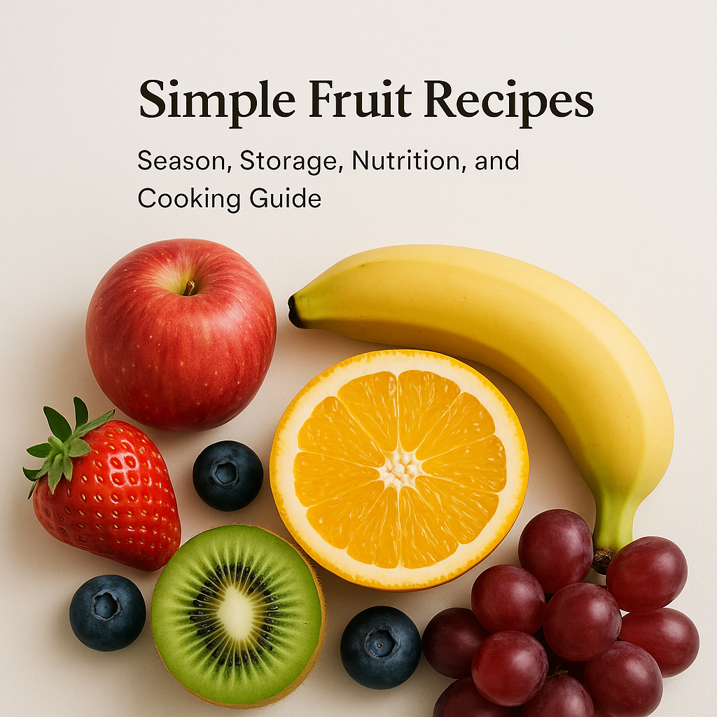 Simple Fruit Recipes: Season, Storage, Nutrition, and Cooking Guide