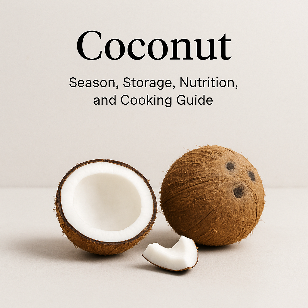 Coconut: Season, Storage, Nutrition, and Cooking Guide