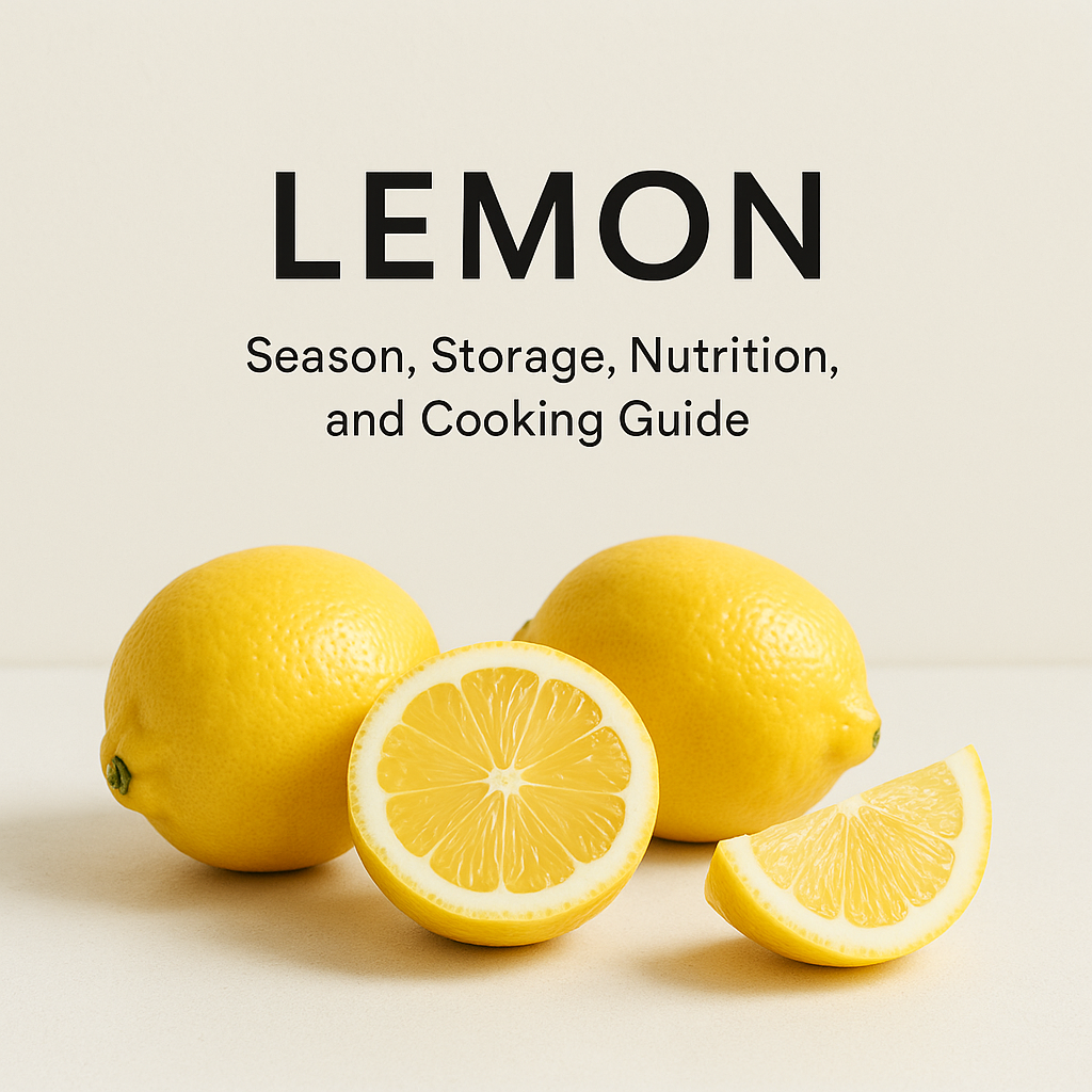 Lemon: Season, Storage, Nutrition, and Cooking Guide