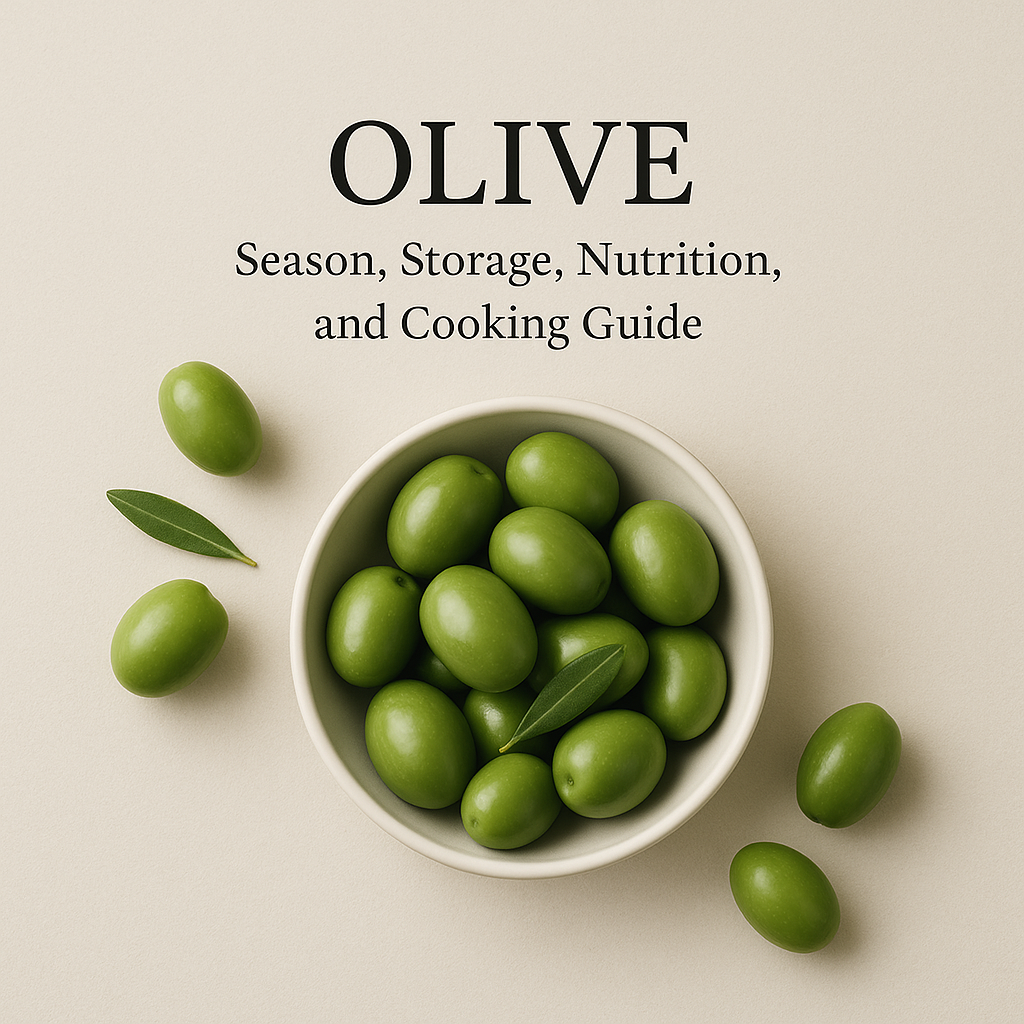 Olive: Season, Storage, Nutrition, and Cooking Guide