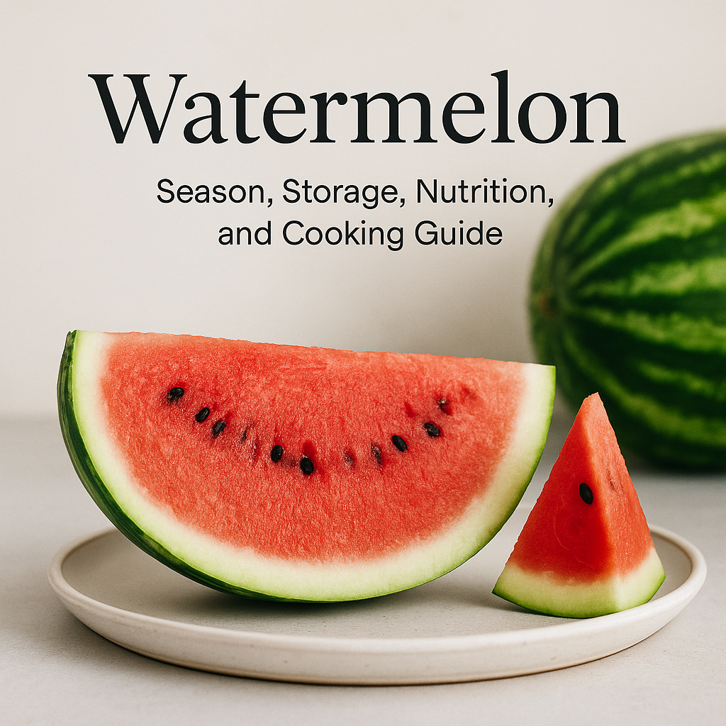 Watermelon: Season, Storage, Nutrition, and Cooking Guide