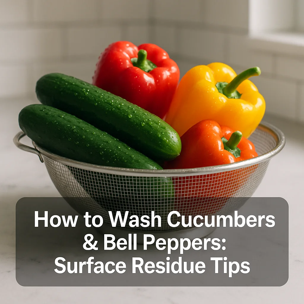 How to Wash Cucumbers & Bell Peppers: Surface Residue Tips