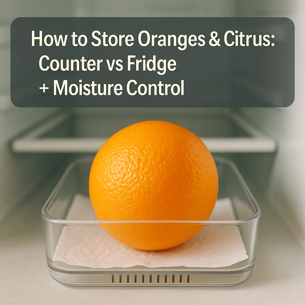 How to Store Oranges & Citrus: Counter vs Fridge + Moisture Control