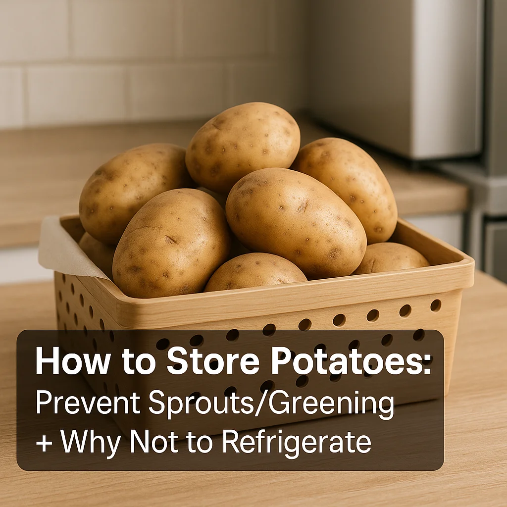 How to Store Potatoes: Prevent Sprouts/Greening + Why Not to Refrigerate