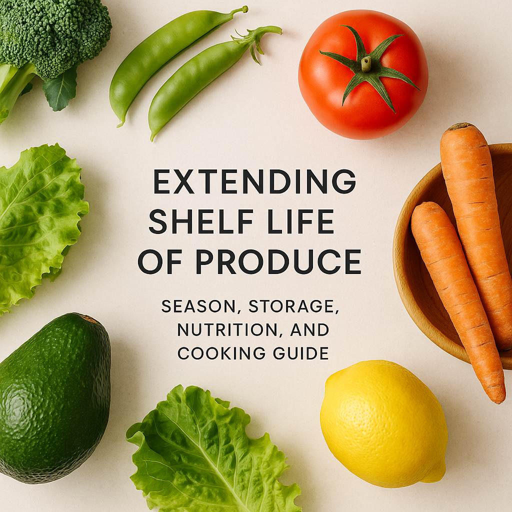 Extending Shelf Life of Produce: Season, Storage, Nutrition, and Cooking Guide