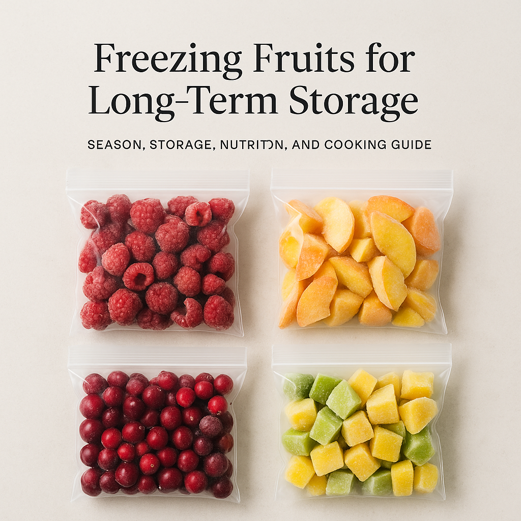 Freezing Fruits for Long-Term Storage: Season, Storage, Nutrition, and Cooking Guide