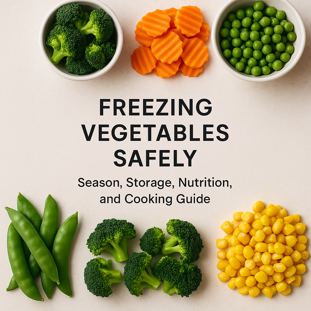 Freezing Vegetables Safely: Season, Storage, Nutrition, and Cooking Guide