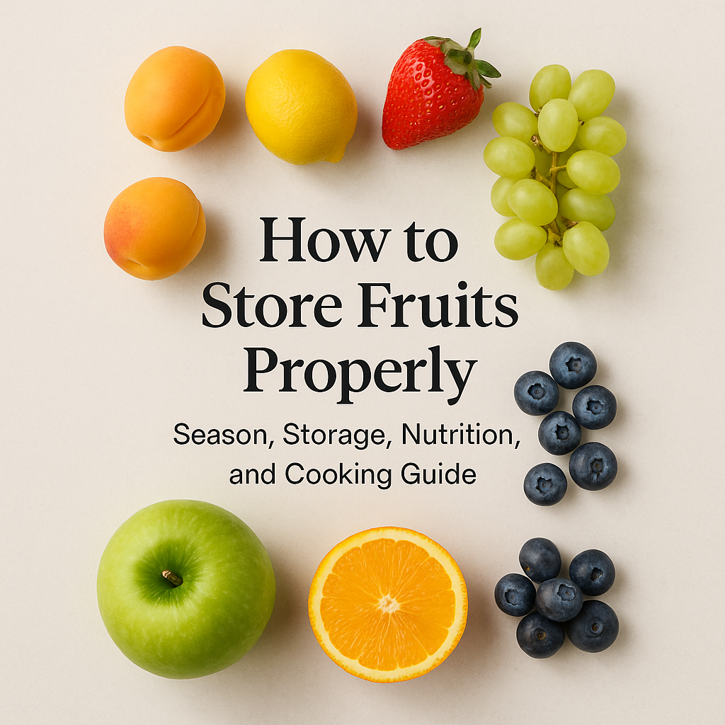 How to Store Fruits Properly: Season, Storage, Nutrition, and Cooking Guide