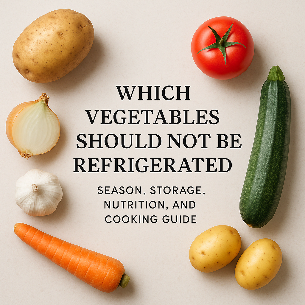 Which Vegetables Should Not Be Refrigerated: Season, Storage, Nutrition, and Cooking Guide