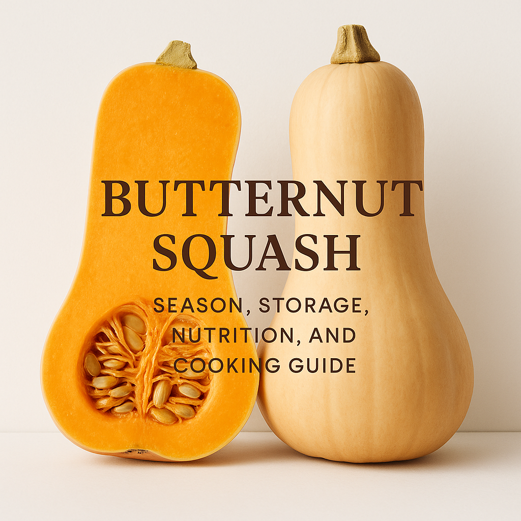 Butternut Squash: Season, Storage, Nutrition, and Cooking Guide