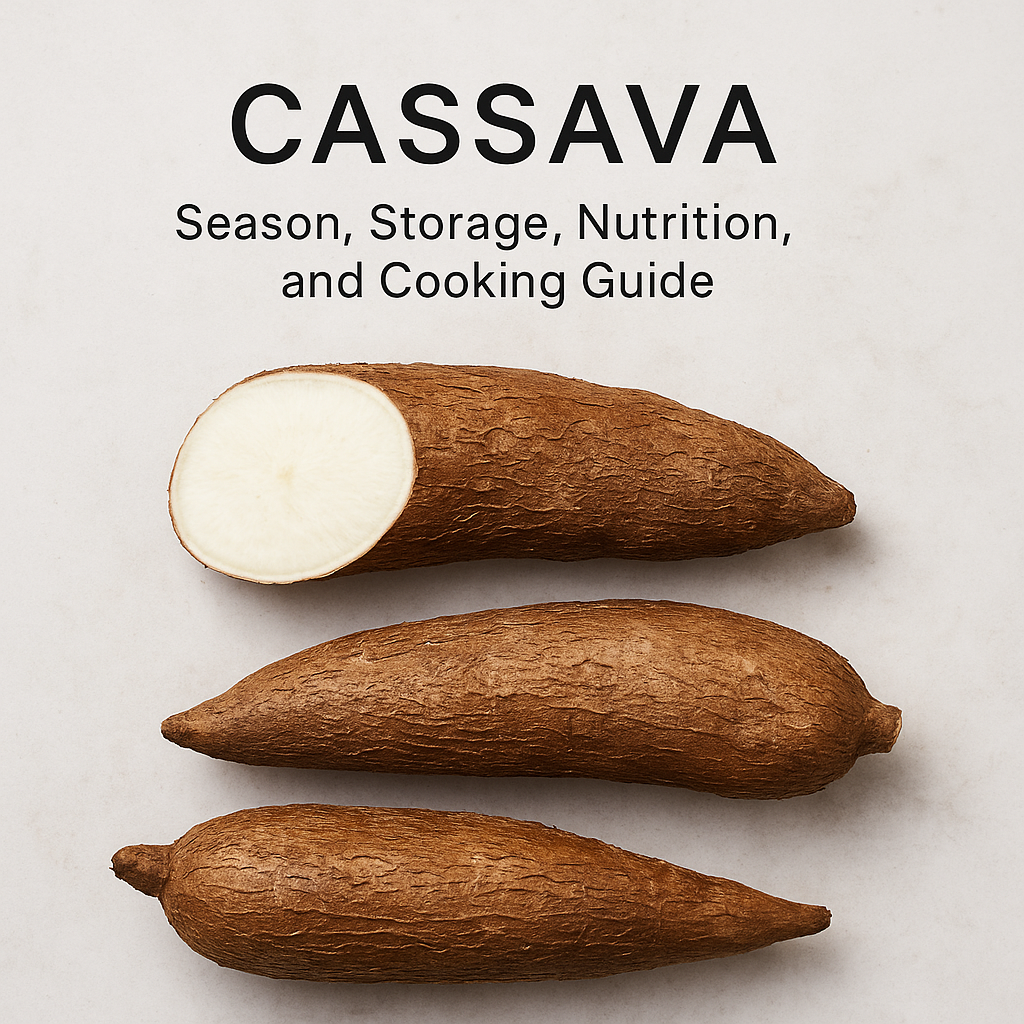 Cassava: Season, Storage, Nutrition, and Cooking Guide