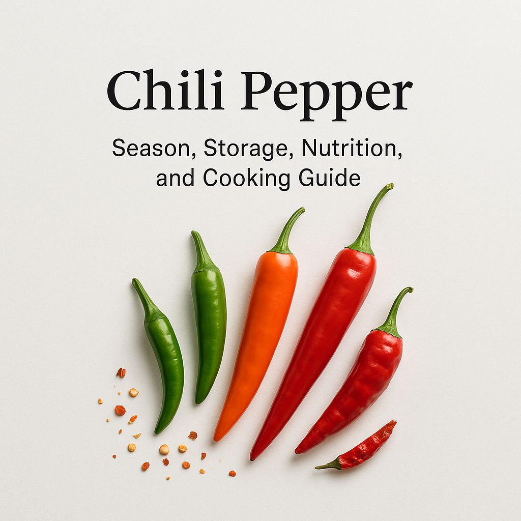 Chili Pepper: Season, Storage, Nutrition, and Cooking Guide