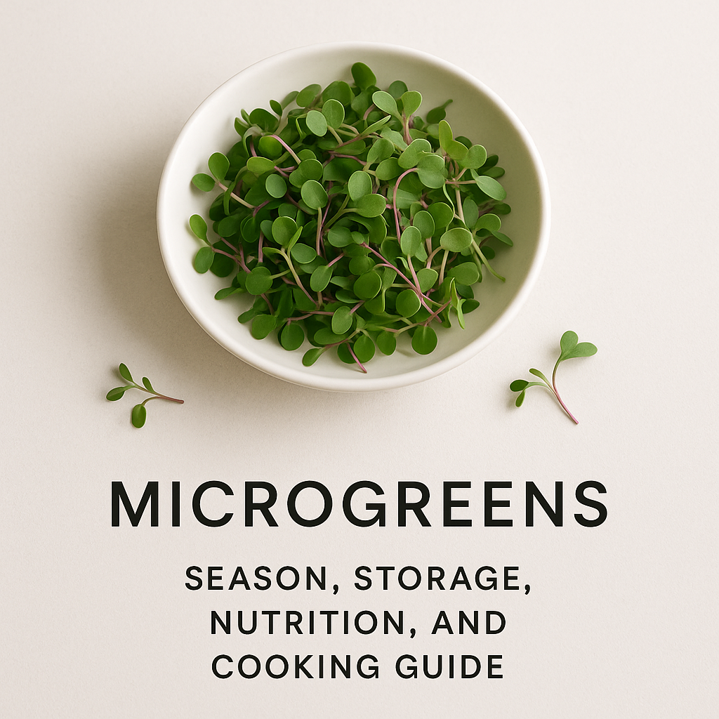 Microgreens: Season, Storage, Nutrition, and Cooking Guide