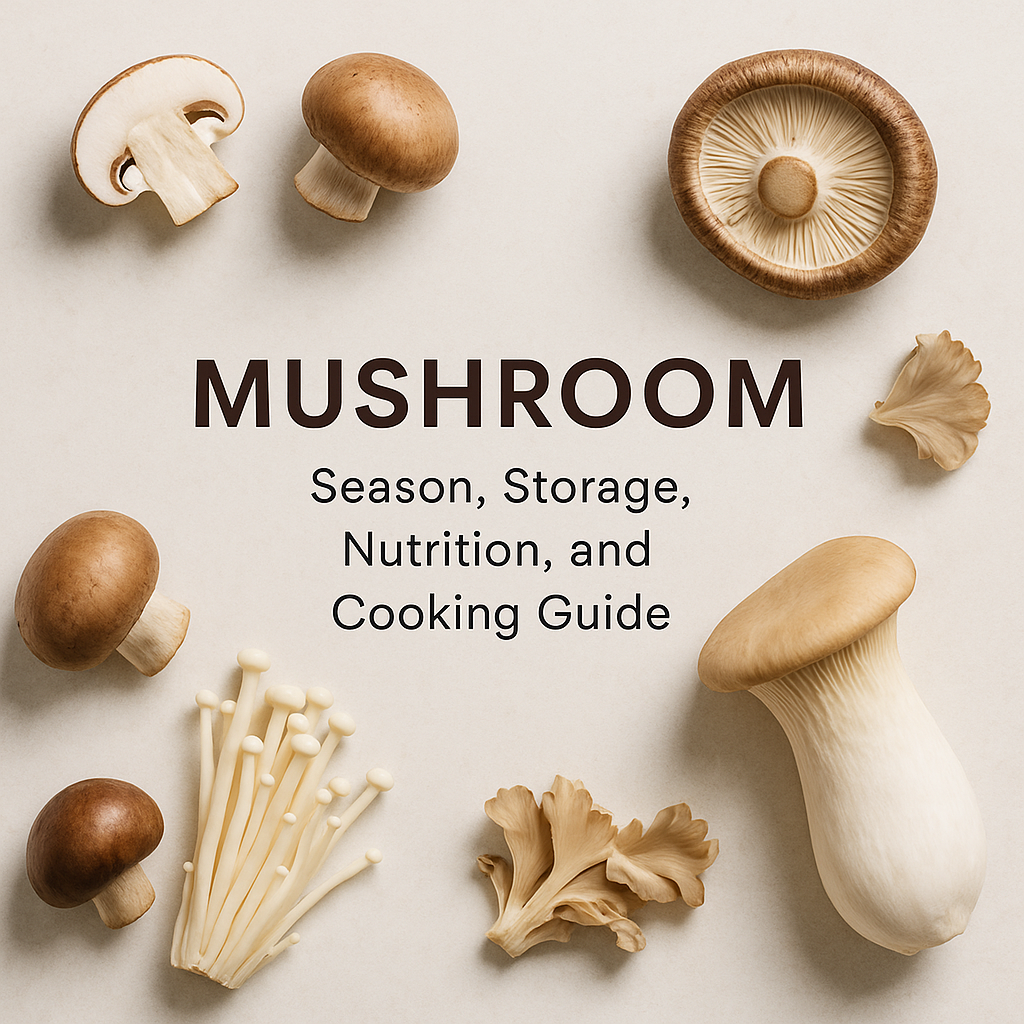 Mushroom: Season, Storage, Nutrition, and Cooking Guide
