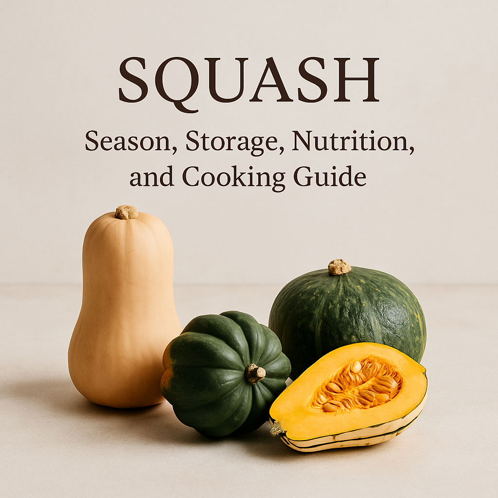 Squash: Season, Storage, Nutrition, and Cooking Guide